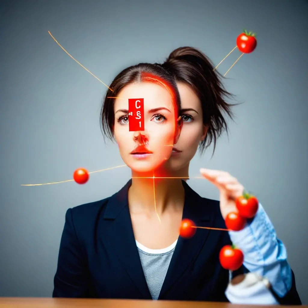 Focused Productive Woman